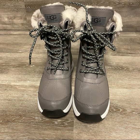 UGG | Zaylee Leopard Waterproof Charcoal Snow Boots NEW - Picture 3 of 9